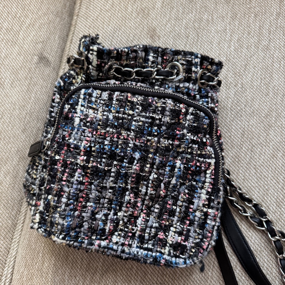 Small Tweed Backpack Zara